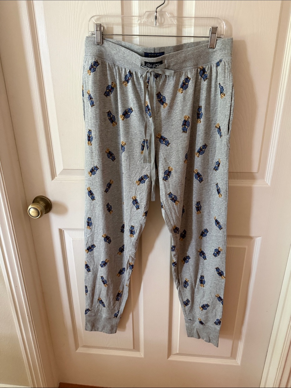 Polo by Ralph Lauren Gray PJ’s Pants Bear With Bear Print Sz L. Box30